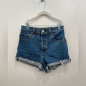 Levi's Blue High Waist Women Shorts